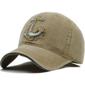 Gorra de Algodón con Ancla Bordada