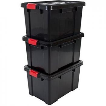 Iris Ohyama 50 Liter Snap‑On Garage Organizer Kit – 3 Piece Set