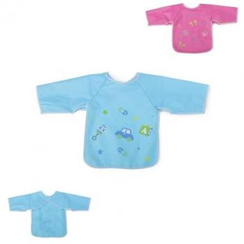 Bavaglino Impermeabile Moni con Maniche Piggy Blu