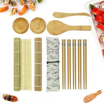 Kit professionnel de fabrication de sushi en bambou