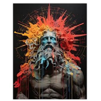 Olympian Zeus – Stormy Orange Poster