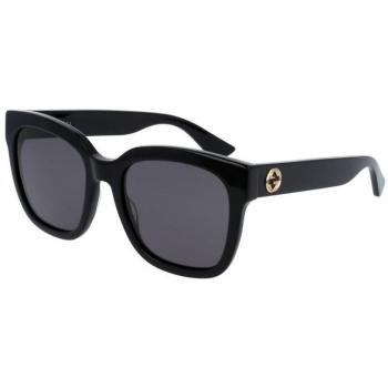 Gucci Fashionable Glitter Rectangular Women's Sunglasses, Size 54 MM in Black