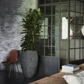 Recipiente Maison Exclusive Rib elegante, tamaño 45x72 cm, color gris antracita