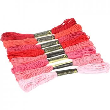 8PCS Rainbow Colors Cross Stitch Cotton Thread for DIY