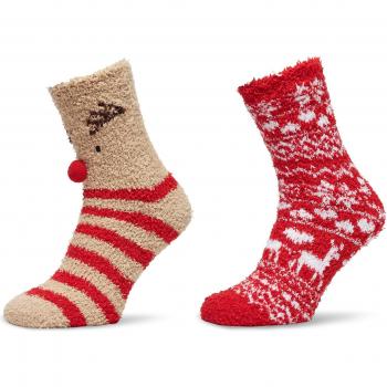 Buntes 2er-Set hohe Socken für Damen von Pieces 17143278