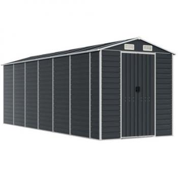 Cabane Jardin Remise Extérieure – Stockage robuste 191 × 555 × 198 cm en acier galvanisé