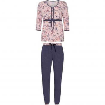 Vive Maria Damen‑Pyjama Hanoi Love, lila Allover, blaue Akzente
