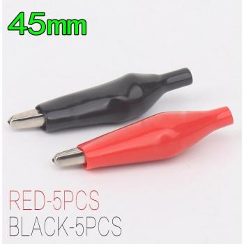20pcs G98Y Crocodile Clips 28/35/45MM with Insulated Red and Black Boots