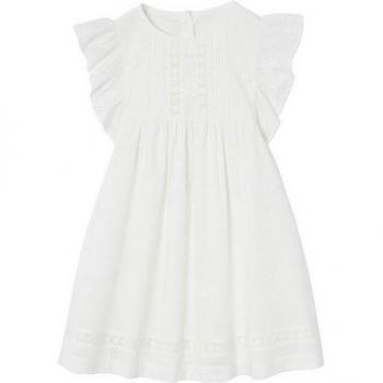 Robe de fête à dentelle anglaise blanche VERTBAUDET