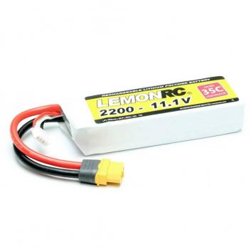 Batteria LemonRC LiPo 11.1V 2200mAh 3 celle 35C Softcase XT60