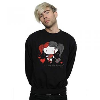 DC Comics Men's Justice League I Love My Puddin' Sweatshirt L