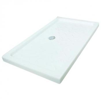 ONDÉE, Receveur de douche CERA, Receveur haut à poser, 100x80, Facile d'entretien, Picots antidérapants, Gré émaillé ou céramique, Livré sans bonde, Blanc