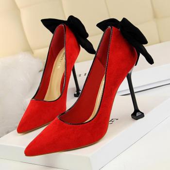 Flachmund High Heels in Grün von BIGTREE