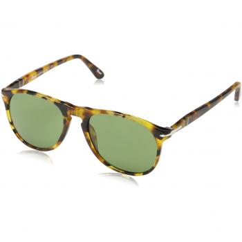 Persol 0PO9649S, Lunettes de Soleil, Gestell Havana, Gläser Grün 10524