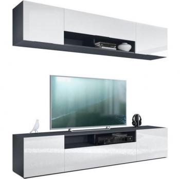 Meuble mural Mogan avec finitions brillantes