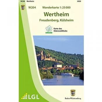 W204 Wanderkarte 1:25 000 Wertheim: Freudenberg, Külsheim