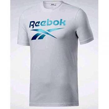 Reebok Gs Stacked Herren-T-Shirt (Weiß/Silber) XL