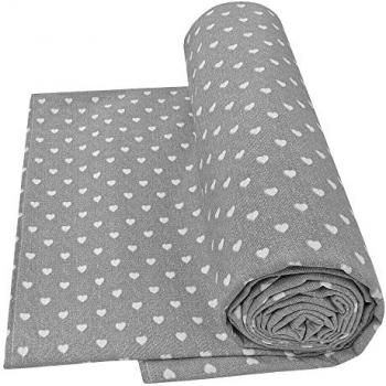 Cover Multifuncional Sofá y Colcha Gris – Diseño Corazón Pequeño