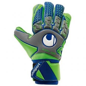 UHLSPORT Tensiongreen Supersoft Torwarthandschuhe, Grau/Fluo Grün/Marine, 11