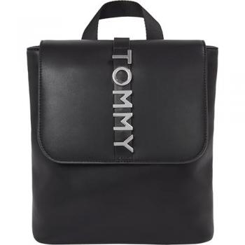 Tommy Jeans City Bold Rucksack Damen Schwarz mit elegantem Metall-Logo