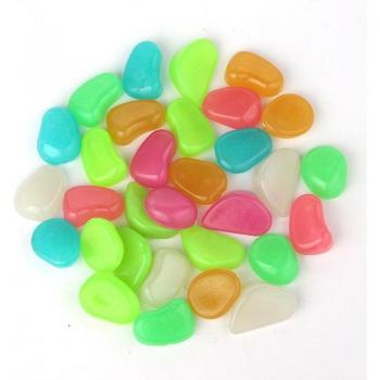 100pcs Colored Glow Pebbles