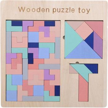 Jeu de Tangram Mini‑École – Puzzles en Bois Précoce