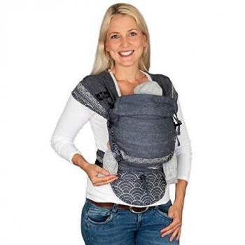 Hoppediz Hop‑tye Buckle – Babytrage mit Halbklammer, Hüftumfang bis 160 cm