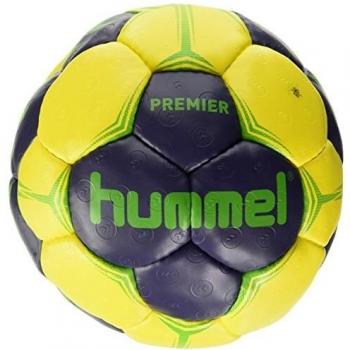 Blue‑Yellow‑Green Premier Handball by Hummel