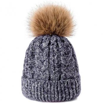 SuperB&G Warm Knit Winter Hat with Thick Padding