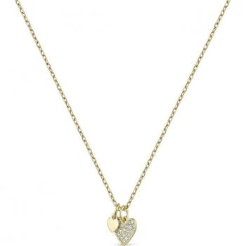 Collar de plata con baño de oro y colgante de corazón