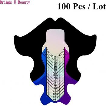 100 pcs Nail Form Stickers for Acrylic Extensions