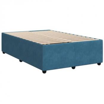 VidaXL Samt-Bettgestell 120x200 cm in Blau