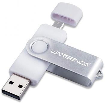 32GB OTG Flash Drive USB 2.0 in Weiß für Android-Smartphones, Computer, Tablets und Macs