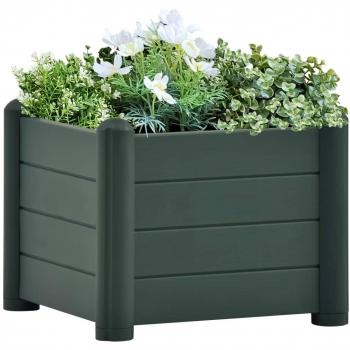 Arriate de cultivo en PP verde 43x43x35 cm