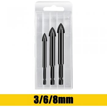 Brocas cruzadas para vidrio y cerámica, herramientas de carpintería