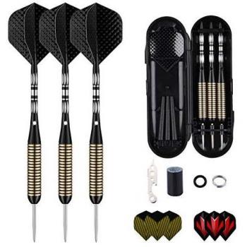 Sanfeng Pro Series 27 g Steel Darts – 3‑Pack, 9 Flights, 50 Rubber Rings