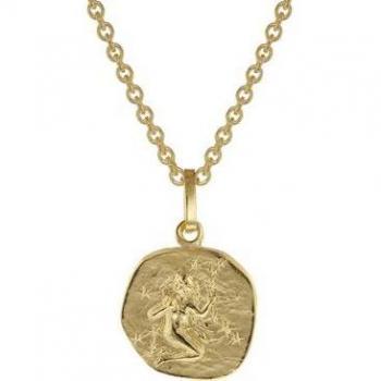 Gold 333 Jungfrau Anhänger und Kette für Kinder