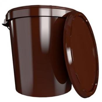 Cuvette Hobbock 31,5 L Couvert, Qualité Alimentaire Brun
