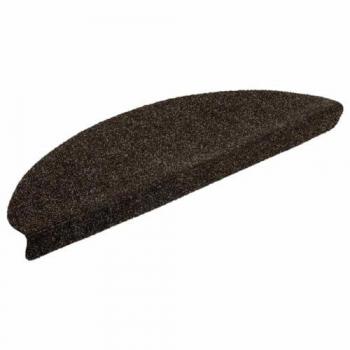 Tapis d'escalier adhésif 20 pcs marron foncé 65x21x4 cm