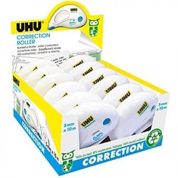 Corrector uhu roller compacto 5 mm x 10 mt unidad