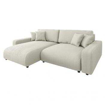 S-Style Möbel Ecksofa Emma in Beige mit Schlafsofa-Funktion