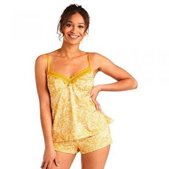Pommée de poire pyjama caraco & short jaune