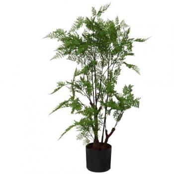 Realistic Leafy Fern Tree with Natural Moss – 90 cm