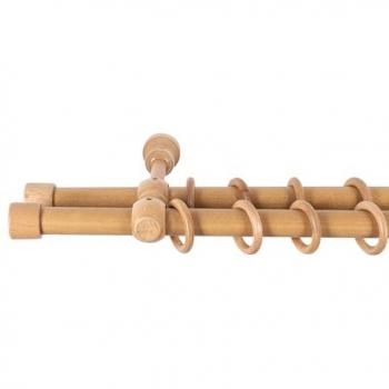 Gardinenstange 2-läufig Cafiro von SN DECO GROUP, 360cm, braun