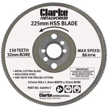 Circular Saw Blade Clarke 225mm Metal Cutting 6469017