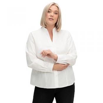 Sheego Modische Bluse für große Größen, bügelfrei, mit Stehkragen