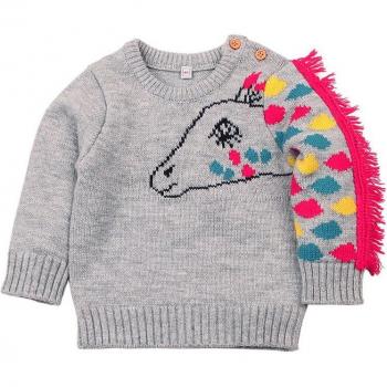 Pull enfant cheval tendre
