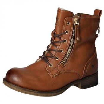 Mustang Stiefelette Braun Blockabsatz für Damen