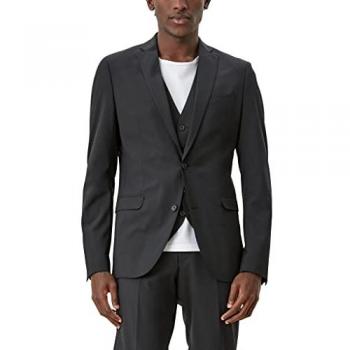 S.Oliver BLACK LABEL Slim Fit Sakko, Herren, Schwarz, Größe 48