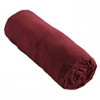 Élégance Papillon : Drap Housse 90x190 cm, Gaze de Coton Gaïa, Matelas Épais, Lie de Vin